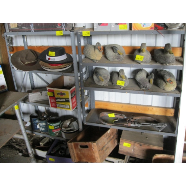 3 METAL SHELF UNITS
