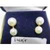 Image 3 : 14KT GENUINE PEARL EARRINGS