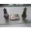 Image 1 : PAIR OF STERLING S&P SHAKERS & A CIGARETTE CASE