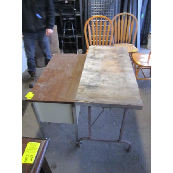 FOLDING TABLE & SM. DESK TABLE
