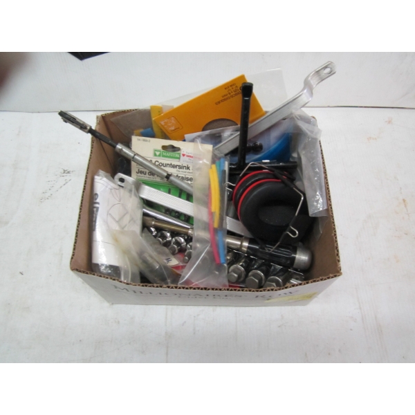 SM. BOX OF RATCHETS, ALLEN KEYS, ETC.