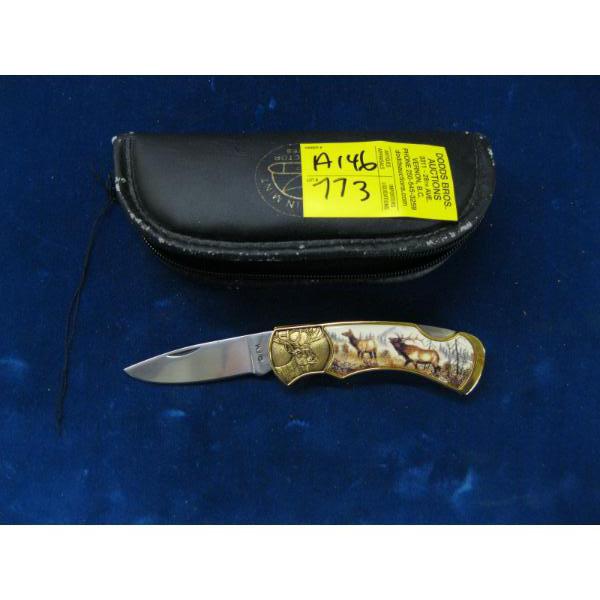 FRANKLIN MINT COLLECTABLE KNIFE - ELK