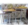 Image 2 : 3 PIECE NESTING TABLES W/CHROME LEGS