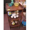 Image 1 : VICTORIAN 3 TIER ALTIGRA SHELF UNIT W/DRAWER ON METAL CASTORS