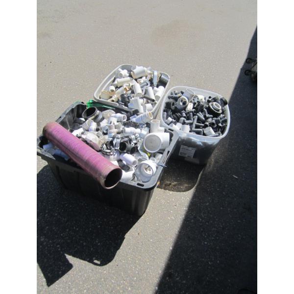 3 BINS OF ASST. PLUMBING FITTINGS