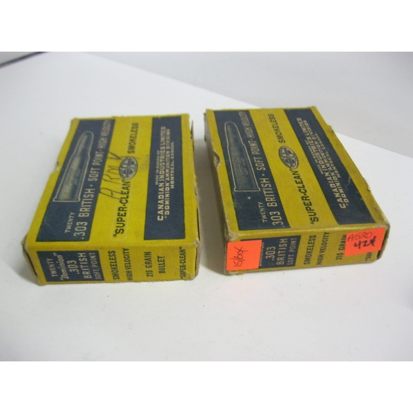 DOMINION CIL .303 BRITISH 215GR|1X20, 1X15 CARTRIDGES
