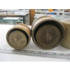Image 2 : 4 ROUND WOODEN BUTTER STAMPS
