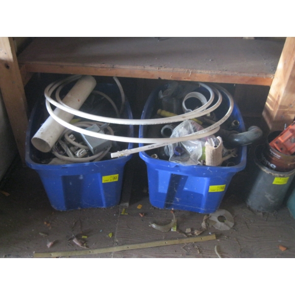2 BINS OF MOSTLY MISC. PLUMBING