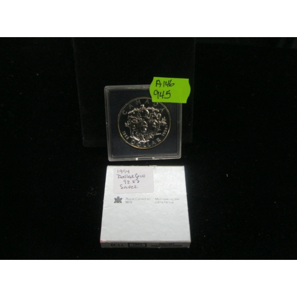 1994 DOLLAR COIN .925 SILVER  (ROYAL CDN MINT)
