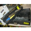 Image 1 : BLACK TOOLBOX W/MISC. CONTENTS: CHISELS, FISHING WEIGHTS, ETC.