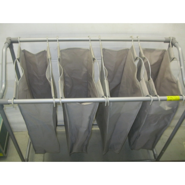ROLLING 4 PART LAUNDRY BIN