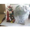 Image 1 : CHRISTMAS POTTED PLANT & SANTA CLAUS FIGURINE