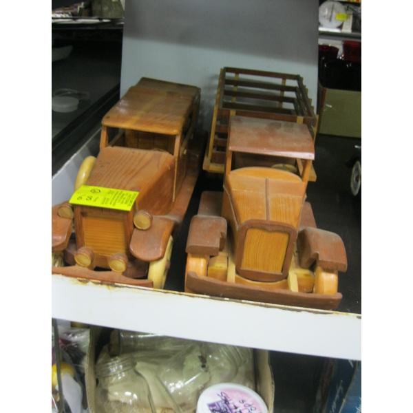 2 WOODEN CARS