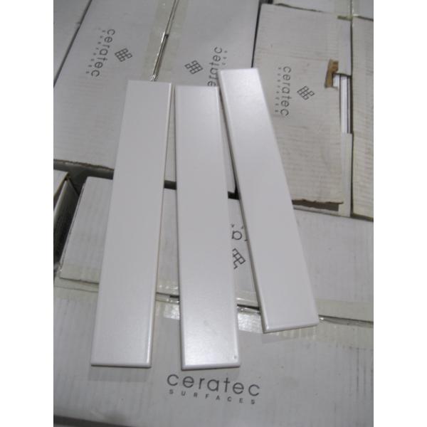 11 BOXES OF WHITE CERAMIC TILE, 2"X12"