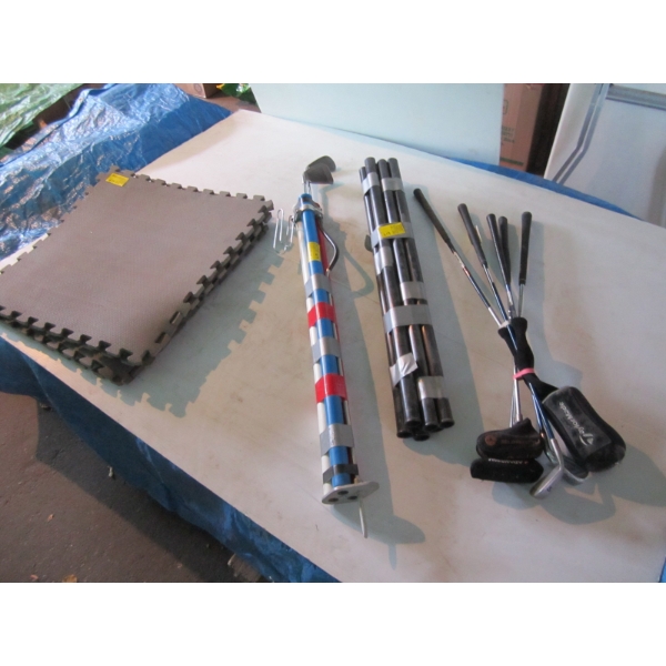 GOLF CLUBS, GOLF BAG TUBES, FOAM PADS