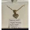 Image 1 : LADIES 10KT HEART NECKLACE W/SM DIAMONDS, 17"