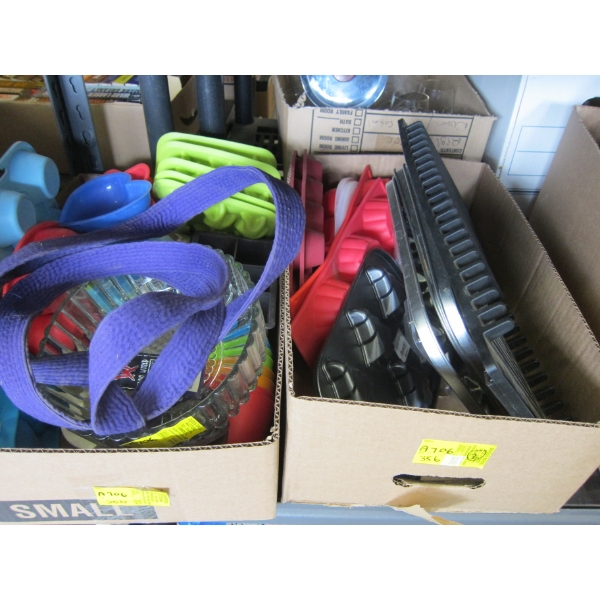 2 FLATS OF BAKING DISHES, ETC.