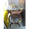 Image 4 : PAIR OF GLASS TOP WOOD BASED END TABLES