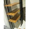 Image 2 : WOOD & METAL SHELF UNIT W/3 SHELVES