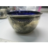 Image 7 : STERLING SILVER GRAVY BOAT, BOWL W/BLUE GLASS INSERT & BABY CUP