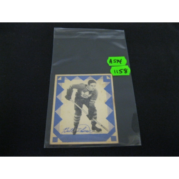 1937 O PEE CHEE HOCKEY CARD - BILL THOMS, SERIES E #143