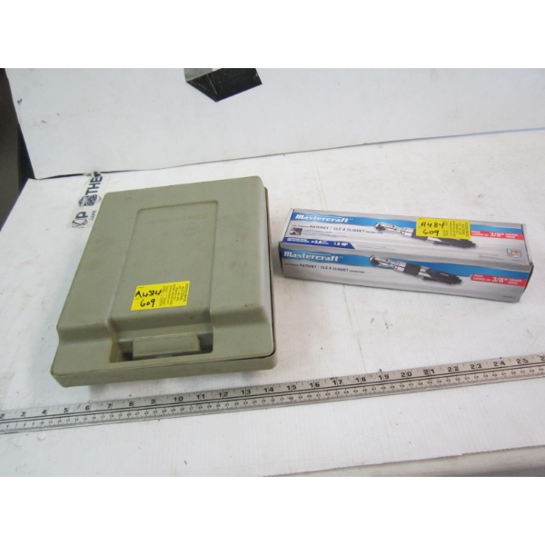 MASTERCRAFT AIR POWERED RATCHET IN BOX & AN OLD BLACK & DECKER DRILL