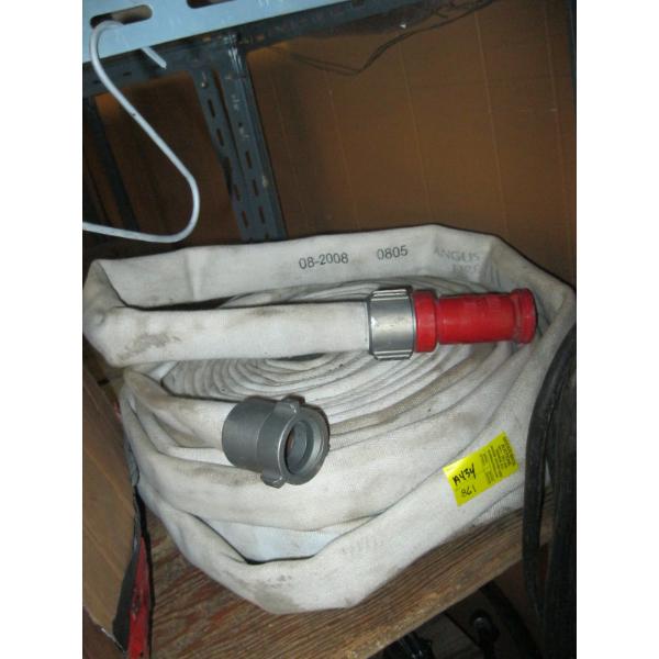 2 ROLLS OF FIRE HOSE & A NOZZLE