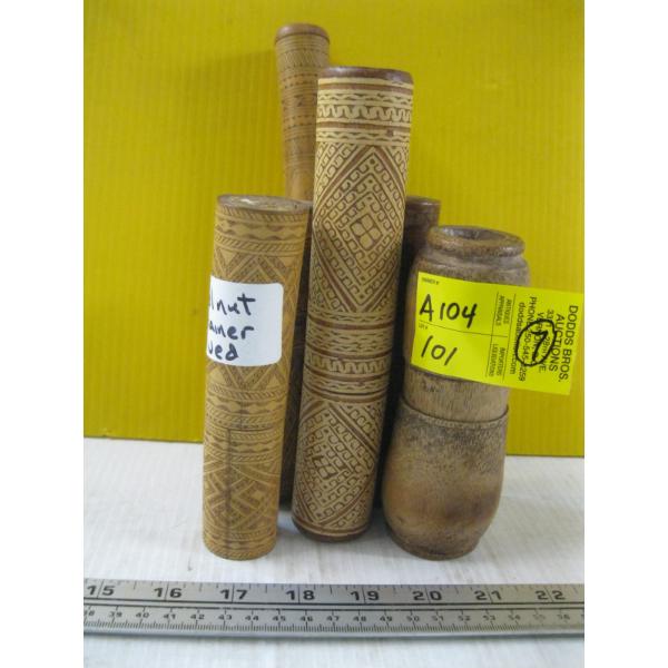 CARVED BETEL NUT CONTAINERS