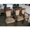 Image 1 : SET OF 6 WOOD FRAMED UPHOLSTERED DINING CHAIRS