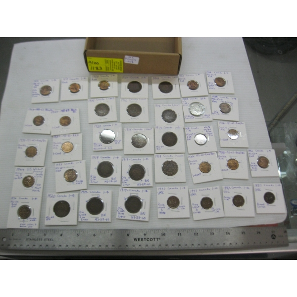 BOX OF 25 COLLECTOR PENNIES