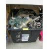 Image 1 : LG. BIN OF ASST. GLASS INSULATORS W/WOODEN HOLDERS