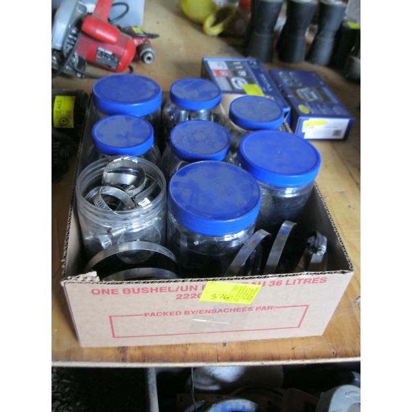 MISC. HOSE CLAMPS, ELECTRICAL, NUTS, BOLTS, ETC.