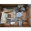 Image 6 : 2 FLATS OF MISC. CORELLE DISHES, MEASURING CUPS, ETC.