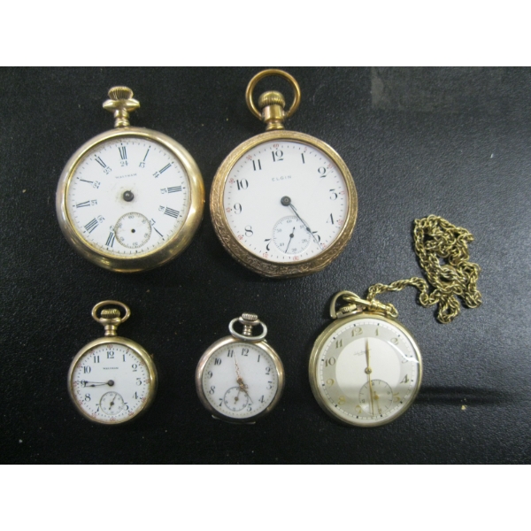 5 POCKET WATCHES