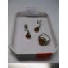 Image 2 : SILVER .925 RING W/MATCHING SILVER EARRINGS, SZ 5