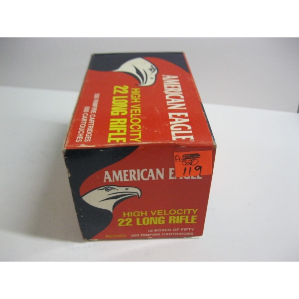 AMERICAN EAGLE .22 LONG RIFLE HIGH VELOCITY|1X500 RIMFIRE CARTRIDGES
