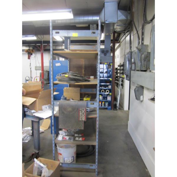 WOOD & METAL SHELF UNIT