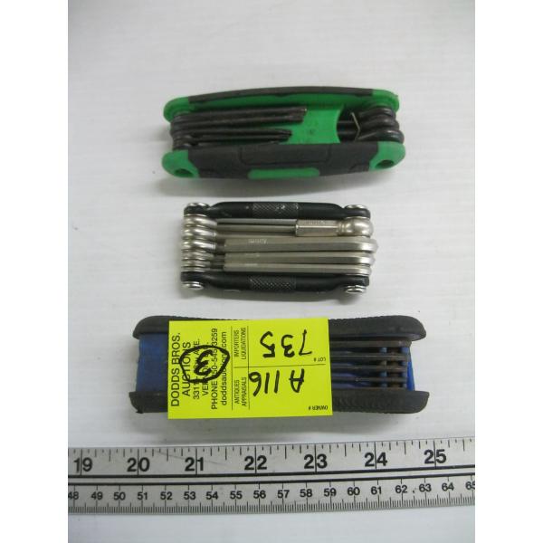 3 FOLDING TOOLS - ALLEN KEYS, ETC.
