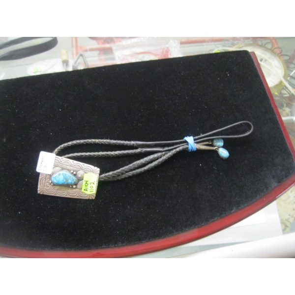 NAVAJO BOLO TIE, STAMPED TP