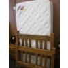 Image 2 : SINGLE WOODEN BEDFRAME W/KING COIL MATTRESS & BOXSPRING