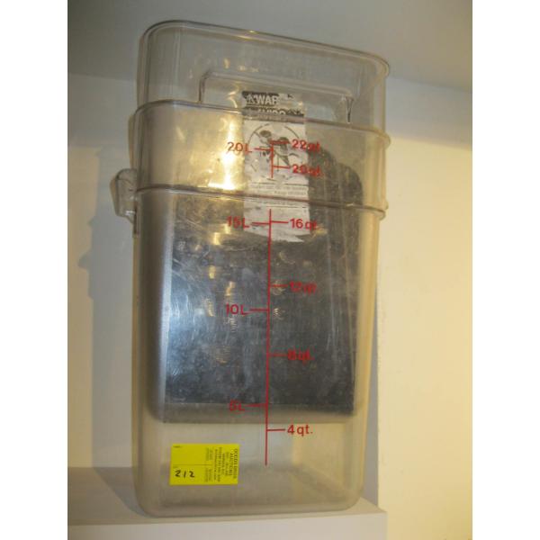2 - 20L PLASTIC CONTAINERS W/LIDS