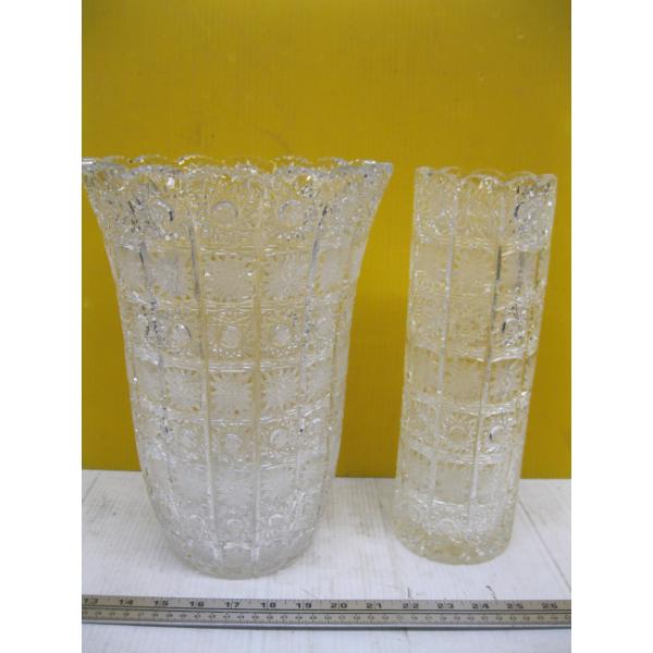 2 LG. CRYSTAL VASES