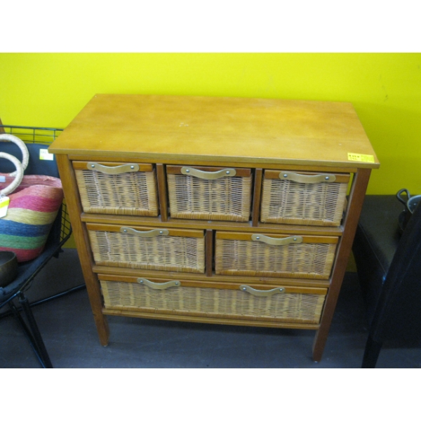 6 DRAWER BASKET TYPE STORAGE TABLE