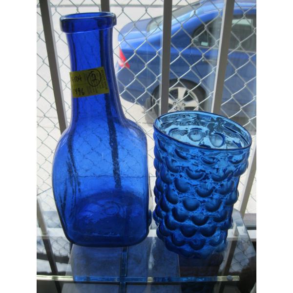 BLENKO BUBBLE VASE & HUSTED VASE
