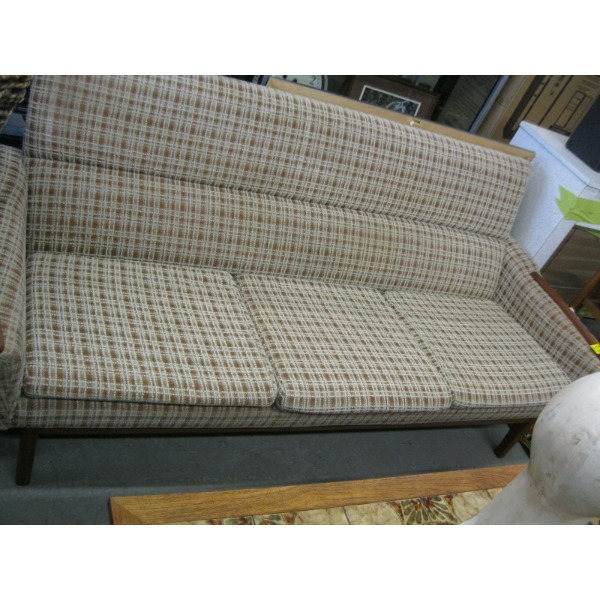 MCM TEAK FRAME SOFA