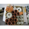 Image 3 : 2 BOXES OF MISC. POTTERY GLASSES, DECANTER, WINEGLASSES, ETC.