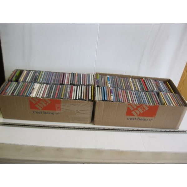 2 BOXES OF CDs