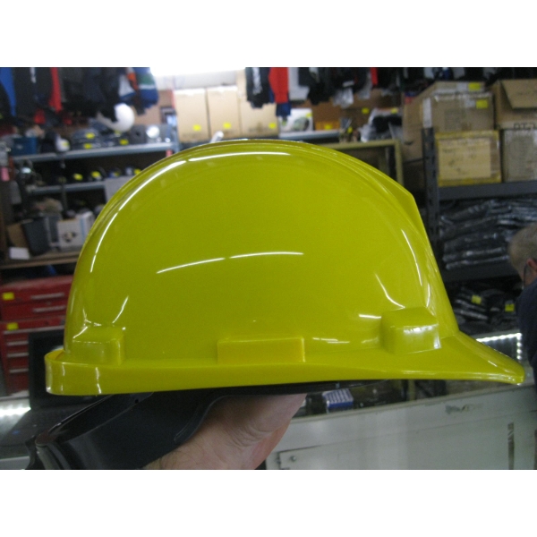 2 NEW YELLOW HARDHATS