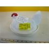 Image 2 : VINTAGE MILK GLASS LIDDED CHICKEN DISH