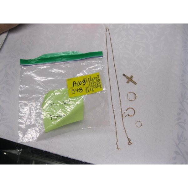 10 KT GOLD PIECES, 7G